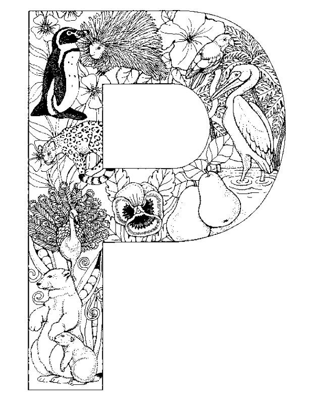 Kids-n-fun.com | 26 coloring pages of Alphabet animals